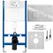 Cadru Set incastrat pentru vas WC cu buton F Crom