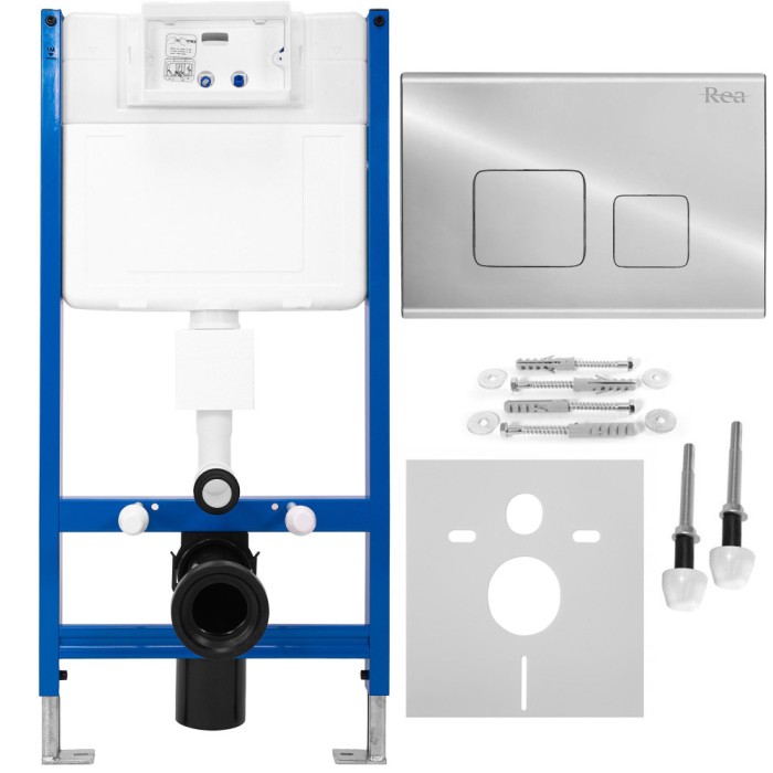 Cadru Set incastrat pentru vas WC cu buton F Crom