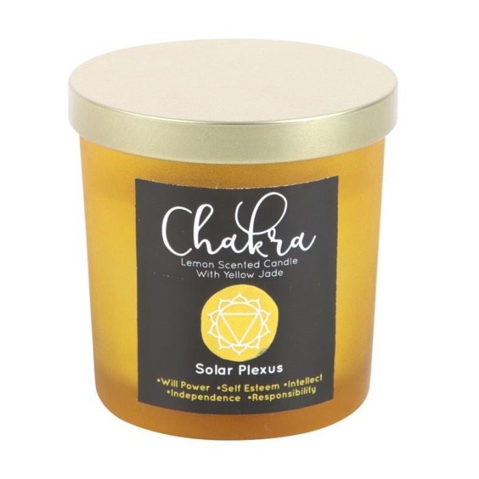 Lum&acirc;nare Chakra Plexului Solar cu Cristale de Jad Galben &ndash; Parfum de Lăm&acirc;ie