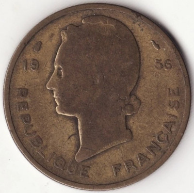 Moneda Africa Occidentala Franceza - 25 Francs 1956 foto