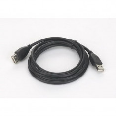 CABLU USB GEMBIRD prelungitor USB 2.0 (T) la USB 2.0 (M) 3m negru CCP-USB2-AMAF-10