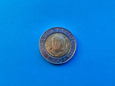 500 Lire 1994 ( Pacioli) Italia-Calitate foto