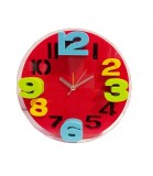 Cumpara ieftin Ceas de Masa 3D Rosu 15cm LY1174, Analogic, Plastic, Quartz, Stil Vintage. Ceas birou decorativ, Alarma