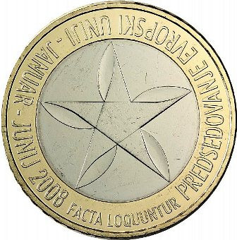 Slovenia 2008 - 3 euro - &amp;ldquo;Președinția Uniunii Europene&amp;rdquo; UNC / capsula foto