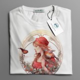 Tricou casual din bumbac 100% de barbati marimea S Lady in Red, Multicolor, Oem