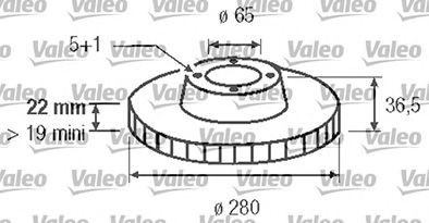 Disc frana SKODA OCTAVIA I (1U2) (1996 - 2010) VALEO 186604