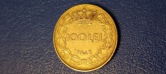 Moneda Romania 100 lei 1943 Regele Mihai