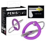 Dop Si Inel Silicon Pentru Penis, Metalic+Lila, You2toys