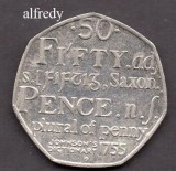 Anglia, Marea Britanie, 2005 50 Pence, Comemorativa, Johnson&#039;s Dictionary