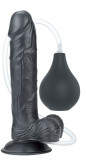 Dildo cu Ejaculare Squirt Extreme Negru 23 cm, Lovetoy