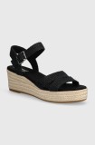 Cumpara ieftin Toms espadrile Audrey culoarea negru, toc pana, 10020749