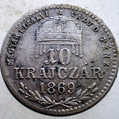 F.004 UNGARIA FERENCZ JOZSEF 10 KRAJCZAR 1869 KB