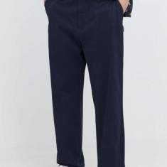 HUGO Blue pantaloni bărbați, culoarea bleumarin, drept 50511260