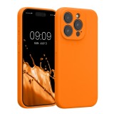 Husa Kwmobile pentru Apple iPhone 15 Pro, Portocaliu, Silicon, KWM000022OM004C, Carcasa