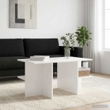 vidaXL Masă de cafea Alb 87 x 50 x 45 cm Lemn prelucrat 8001055