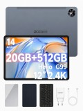 Cumpara ieftin Tableta DOOGEE T40 Pro VIP, Gri, 4G LTE, 12 2.4K IPS, 20GB RAM (8GB + 12GB extensibili), 512GB, Helio G99, 10800mAh, 33W, Android 14, Dual SIM