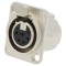 Conector XLR Soclu Mamă Argint 7.5A NC6FD-LX