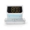 Ceas cu alarma Nedis incarcator wireless Qi lumina multicolora alb