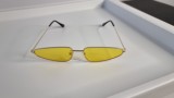 Ochelari de soare Retro - Rama aurie Lentile galbene