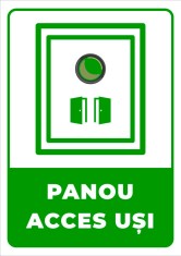 Semn de panou acces usi foto