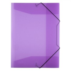 Mapă Plastic A4, Lila, 25.5x34cm, Cu Elastic