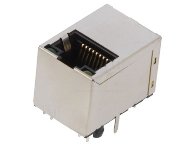 Conector RJ45 ecranat cu LED, THT foto