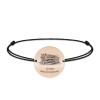 Doxa - Bratara personalizata snur invatatoare din argint 925 placat cu aur roz
