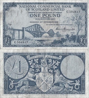 1959 (16 IX), 1 pound (P-265) - Scoția! foto
