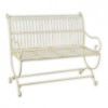 Banca Plianta Fier Forjat Antik White RW-14, 103x64x85cm, Mobila Gradina, Decor Terasa