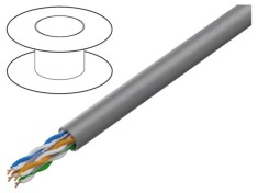 Cablu U/UTP LANBERG 4x2x24AWG 305m PVC gri &Oslash;5,9mm
