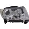 Far JEEP COMPASS (PK), 03.2011-08.2014; GRAND CHEROKEE (WK2), 07.2010-07.2013, TYC, fata, partea dreapta, tip bec H9+P27/7W; electric; argintiu; cu m