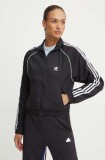 Adidas Originals geaca femei, culoarea negru, de tranzitie, IT9689