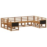 vidaXL Set de canapele de exterior 9 pcs natural Lemn Solid de Acacia 3385520