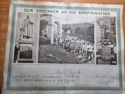 diploma de confirmare - brasov - din anul 1924 foto
