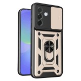 Husa protectie camera Asteroid GSM CamShield Series pentru Samsung Galaxy A37 5G, Auriu, Inel suport, Compatibila suport auto magnetic