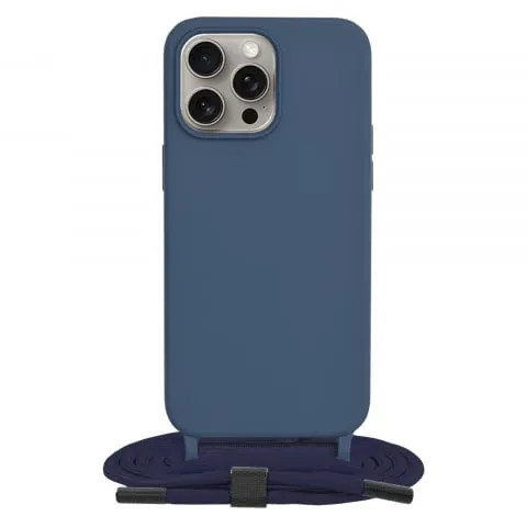 Husa Apple iPhone 15 Pro Max Silicon + Microfibra Albastru CLT
