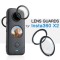 Protectie obiective lentile de sticla pentru camera video sport Insta360 ONE X2