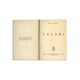 Mihai D. Ralea, Valori, 1935, exemplar bibliofil cu dedicație către Victor V&acirc;lcovici