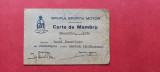 Bucuresti Baneasa Carnet de membru Grup Sportiv Motor 1939, Circulata, Printata