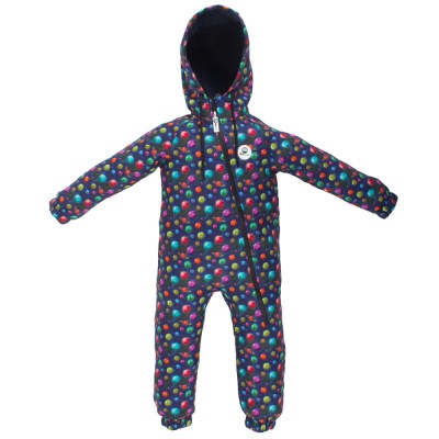 Salopeta impermeabila pentru copii Kidscare, cu protectie la vant si apa cu imprimeu Planete - marime 116 for Your BabyKids foto