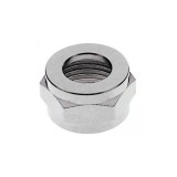 Sechskantmutter 1/2&quot;, Messing vernickelt