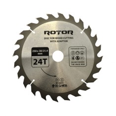 Disc taiat lemn ROTOR 250*30/25,4 cu adaptor 24T Innovative ReliableTools foto