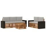 vidaXL Seturi de canapele cu pernă 6 pcs Lemn Solid de Acacia 3384032