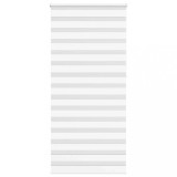 VidaXL Jaluzea tip zebra alb lățime țesătură 105,9 cm poliester