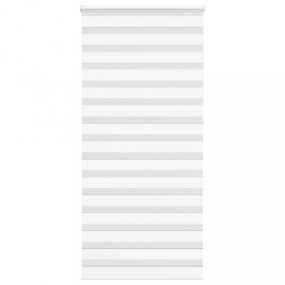 vidaXL Jaluzea tip zebra alb lățime țesătură 105,9 cm poliester foto