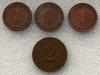 P3. GERMANIA RFG lot 1 PFENNIG 1950 D + F 1971 F + 2 PFENNIG 1950 J **, Europa