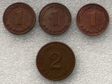 P3. GERMANIA RFG lot 1 PFENNIG 1950 D + F 1971 F + 2 PFENNIG 1950 J **