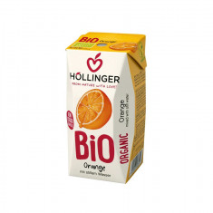 Suc de portocale bio, cu pai 200ml Hollinger
