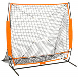 Plasa de antrenament sport baseball, negru, 174x76x158,5 cm