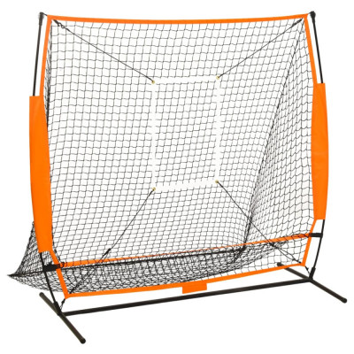 vidaXL Plasă de antrenament sport baseball, negru, 174x76x158,5 cm foto